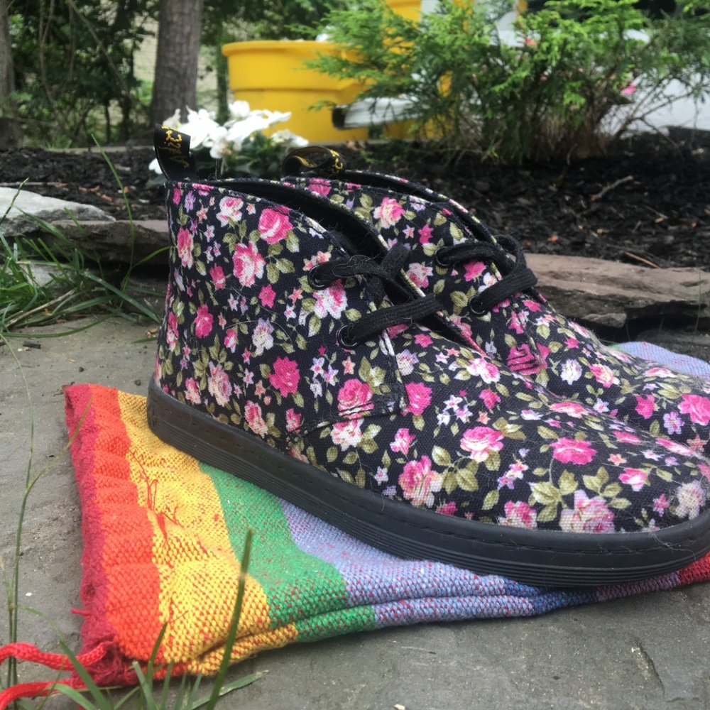 floral dr. martens boots